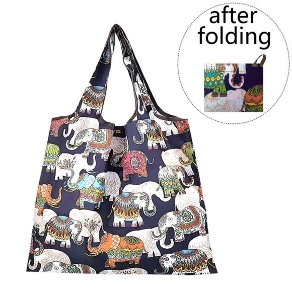 Elephant Pattern Tote - Picture 3 of 7